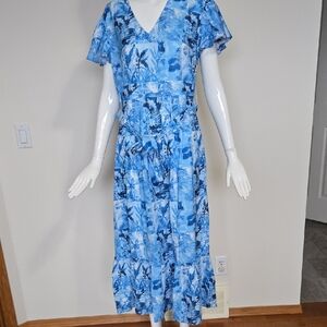 Raishma Studio Phoebe Dress In Blue/ White Size 8. BNWT.